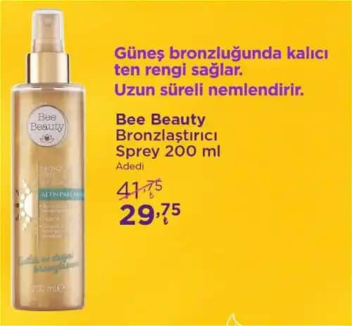Bee Beauty Bronzer Sprey ile Doğal ve Parlak Bronzluk Sağlayın Yaz Ayları İçin