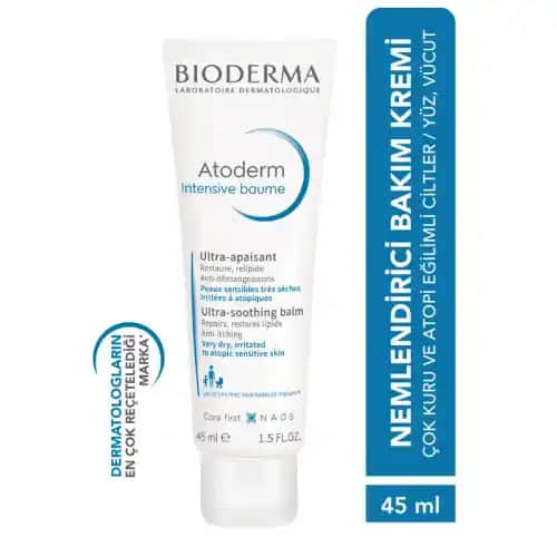 Bioderma Atoderm Intensive Baume 45 ml yoğun nemlendirme ve tahriş giderici bakım ürünü