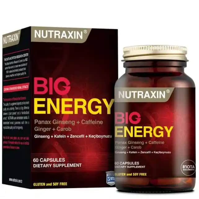 Nutraxin Big Energy: Doğal İçeriklerle Günlük Enerji ve Performans Artırıcı Takviye