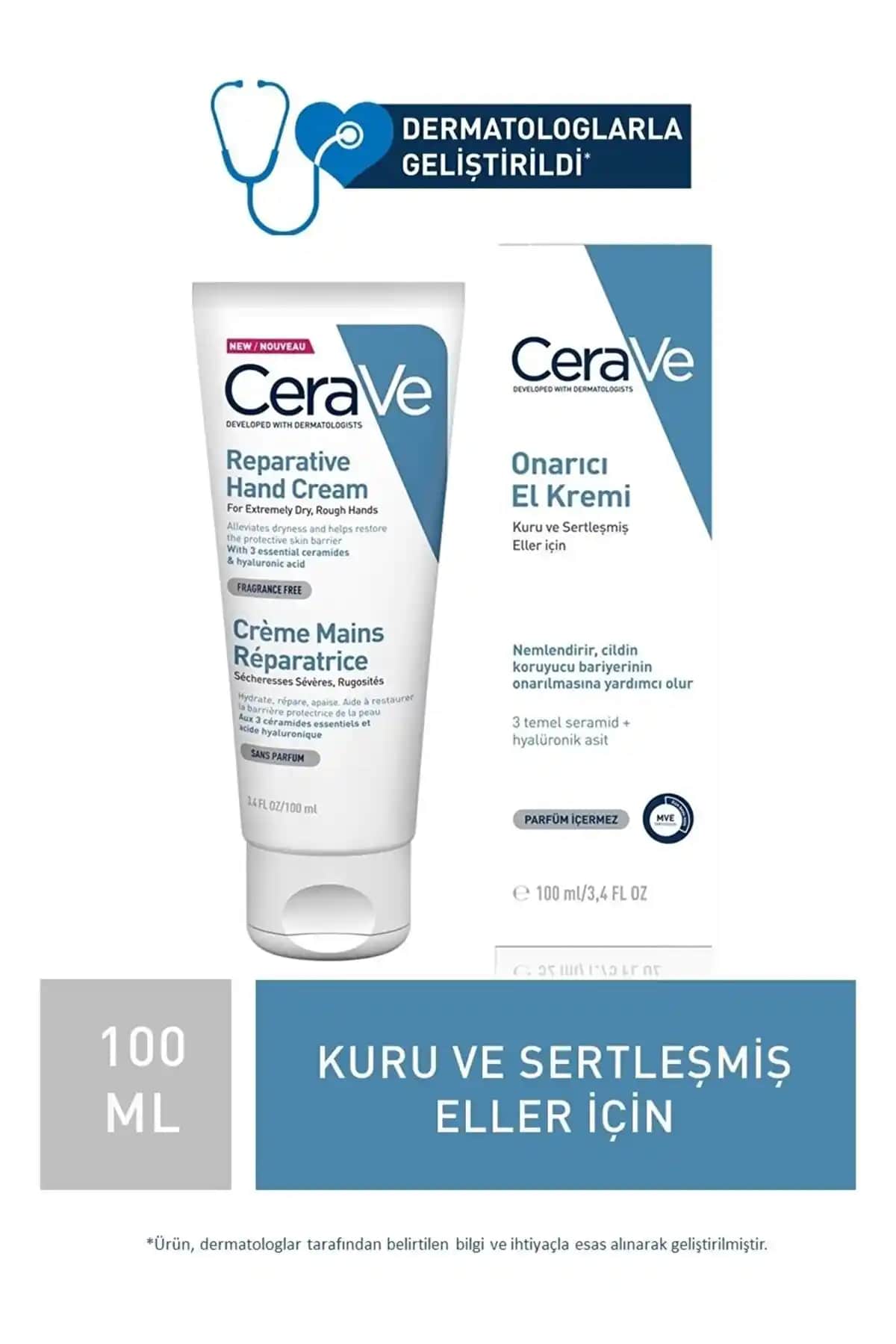 CeraVe El Kremi 100 ml ile Ellerinizde Sağlıklı ve Nemli Bir Görünüm Elde Edin