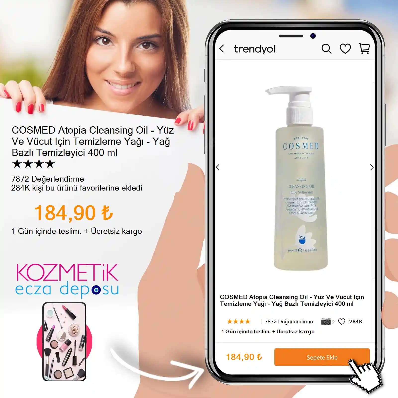 Cosmed Su Bazlı Temizleyici: Hassas ve Doğal Cilt Bakımı İçin Güvenilir Çözüm