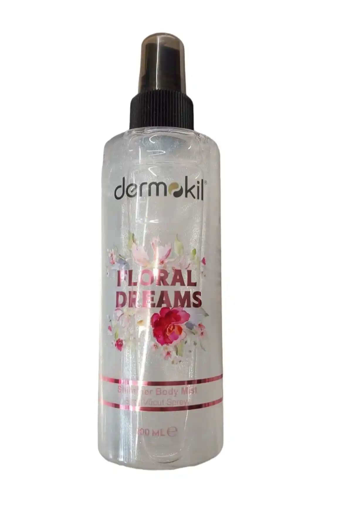 Dermokil Floral Dreams Simli Vücut Spreyi Doğal Çiçek Kokuları ve Işıltı Sağlayan Bakım Ürünü