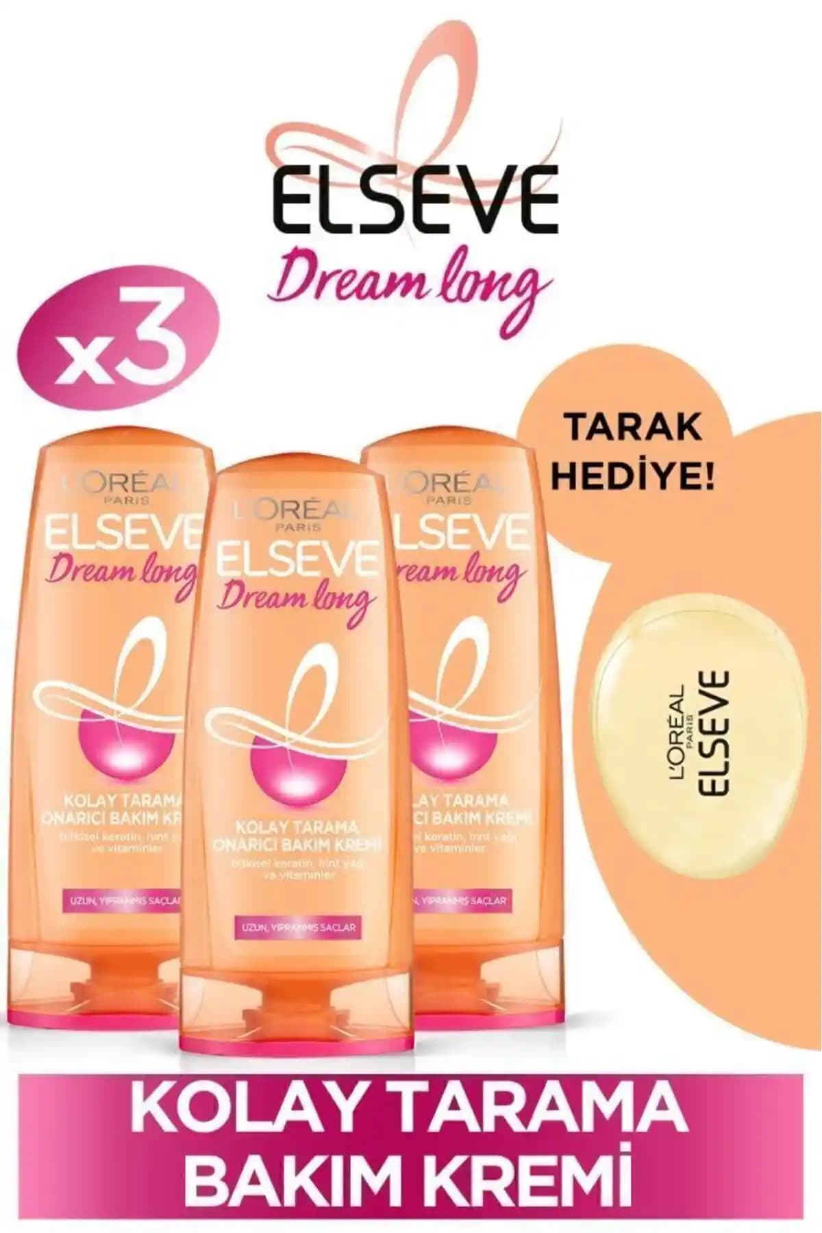 Elseve Dream Long Kolay Tarama Bakım Kremi ile Uzun ve Sağlıklı Saçlara Ulaşın