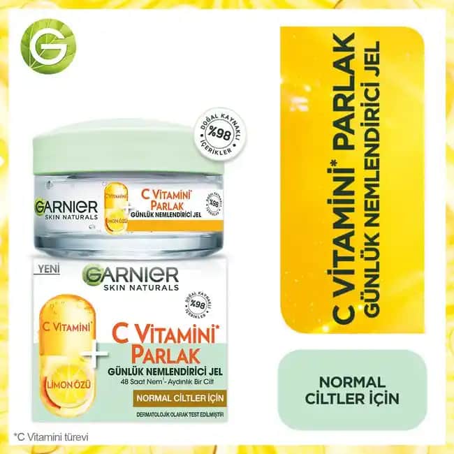Garnier C Vitamini Nemlendirici: Doğal İçeriklerle Cilt Sağlığını Destekleyen Ürün
