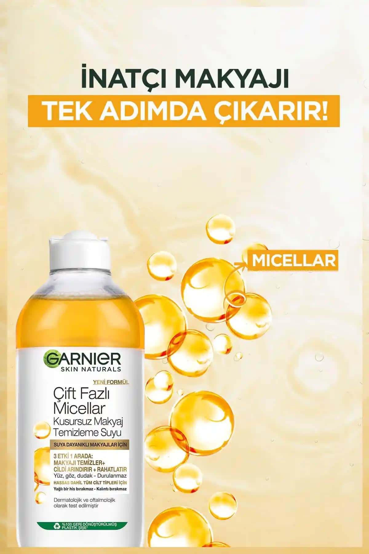 Garnier Çift Fazlı Mikellar Kusursuz Makyaj Temizleme Suyu Özellikleri ve Kullanım Avantajları