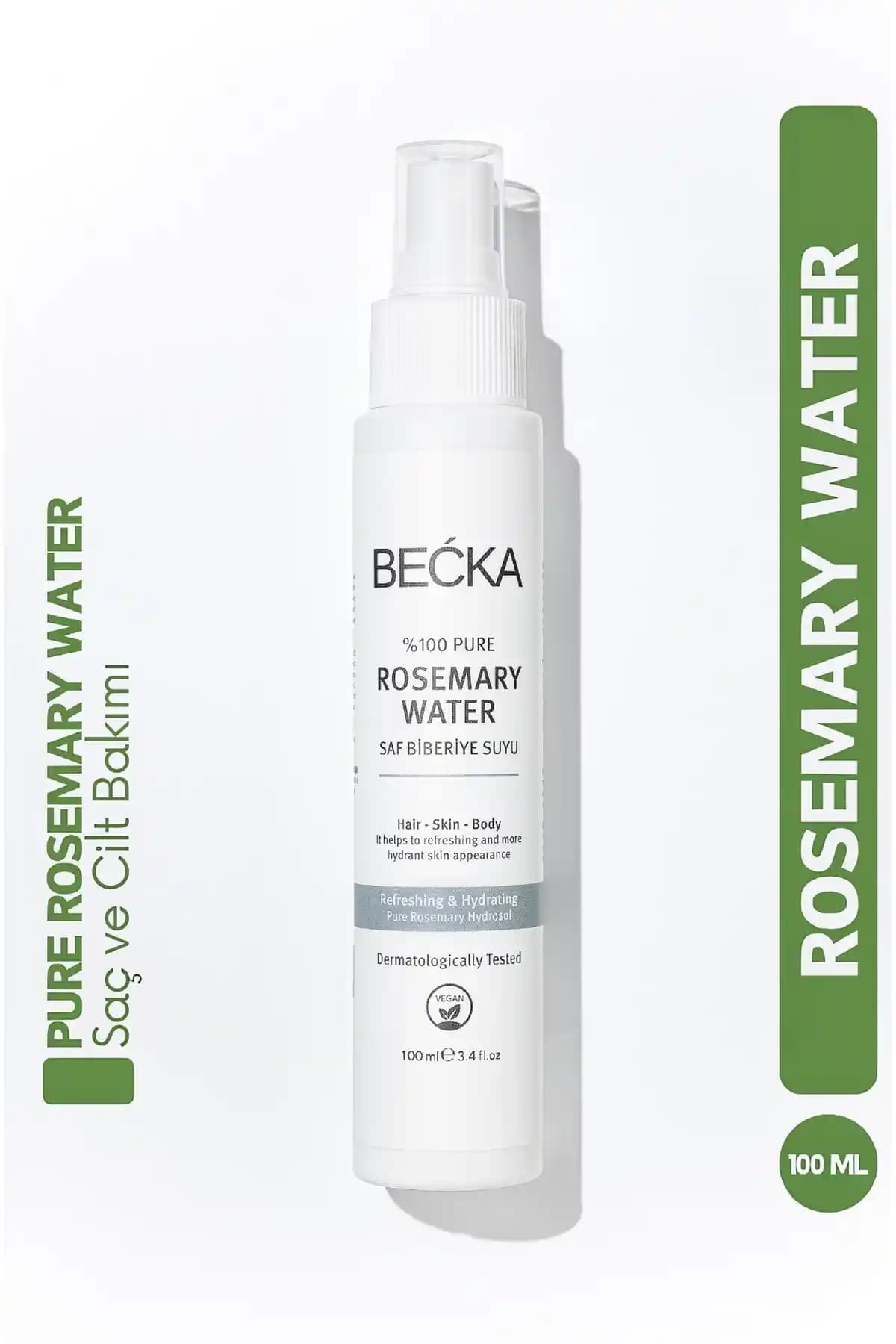 Becka Biberiye Suyu: %100 Doğal Saç ve Cilt İçin Vegan, Katkısız Tonik ve Canlılık