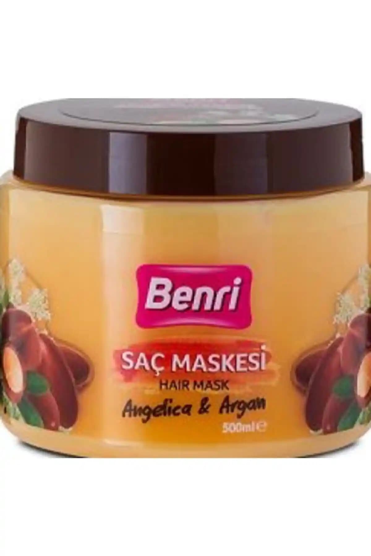 Benri Saç Maskesi Angelica & Argan 500 ml: Derin Nem, Parlaklık ve Doğal Denge