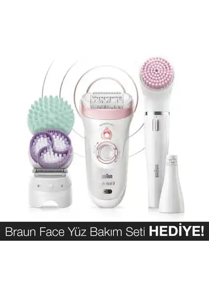 Braun Silk-épil 9 9995 Güzellik Seti: SensoSmart ile Islak ve Kuru Epilasyon