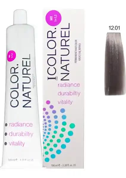 Color Naturel 12.01 Küllü Platin Saç Boyası: Kalıcı Renk, Nem ve Onarım İçeren Formül
