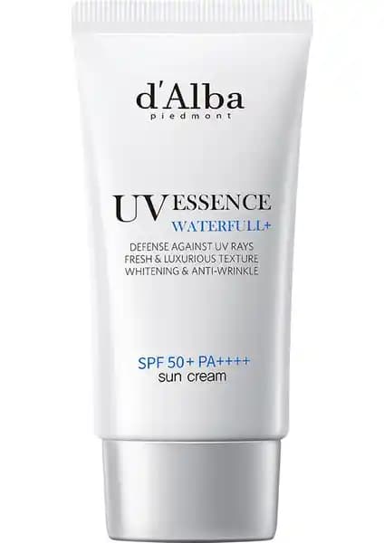 d'Alba Waterful Essence Sun Cream: İnce yapı, şeffaf görünüm ve SPF 50+ güneş koruması