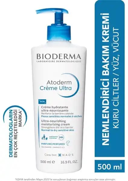 Derma Bioderma Atoderm Cream Ultra 500 ml: Nemlendirme ve Cilt Bariyeri Desteği