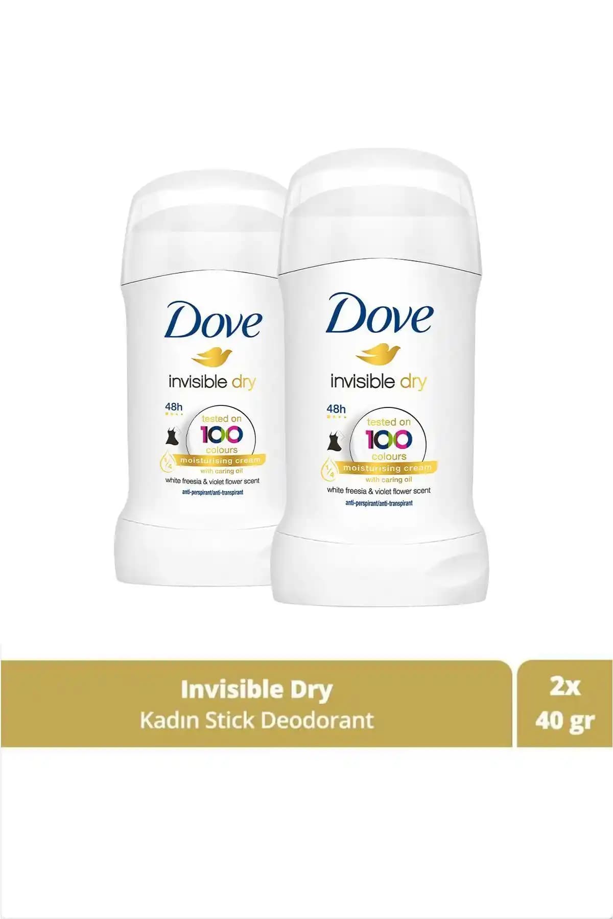 Dove Kadın Stick Deodorant Görünmez Kuru: krem formülüyle emilim ve iz bırakmayan konfor