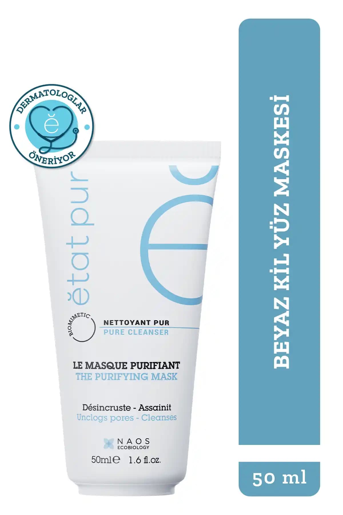 Etat Pur Karma ve Yağlı Ciltler İçin Arındırıcı Maske – Doğal, Paraben İçermeyen Formül