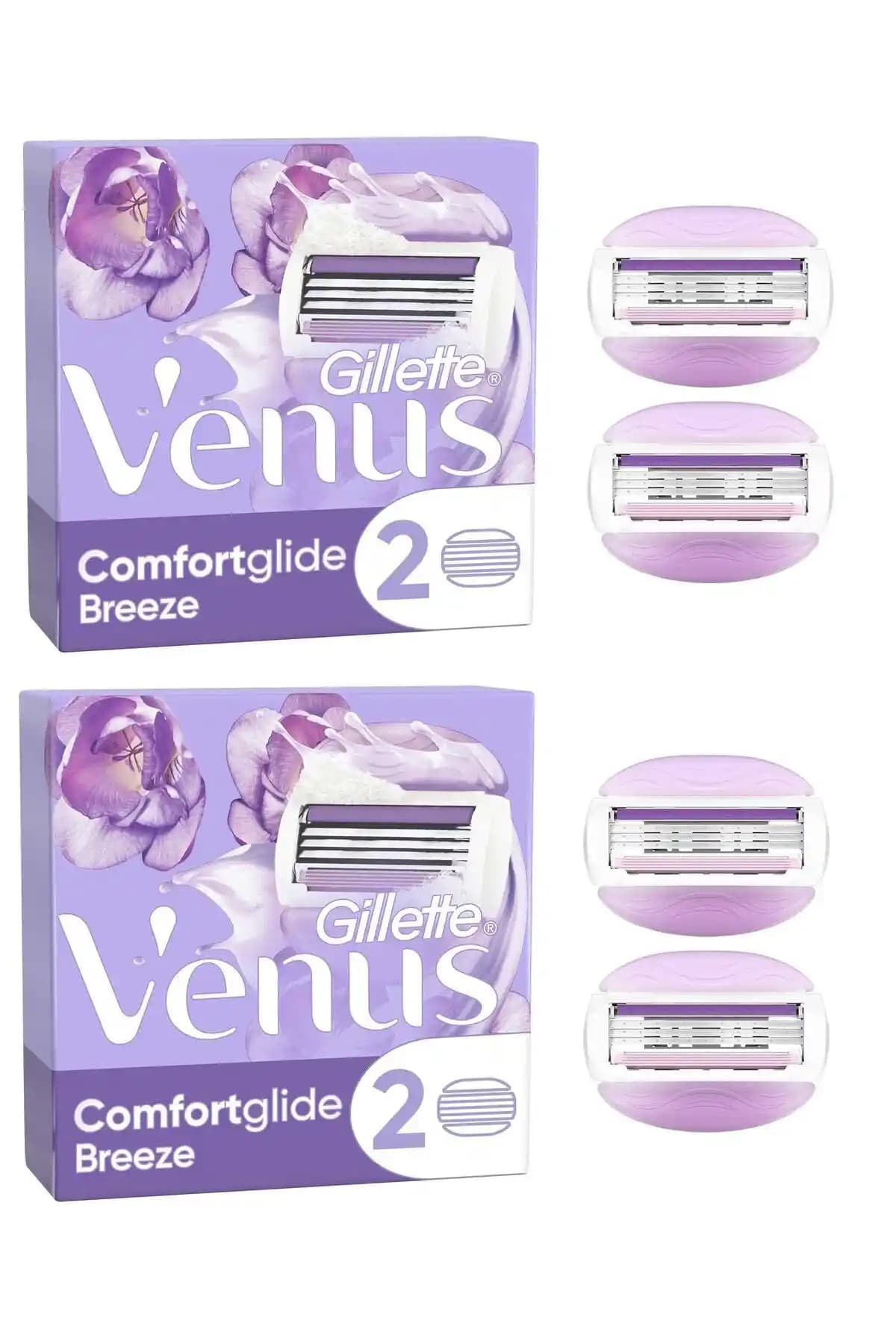Gillette Venus Breeze Kadınlar İçin 2'li Bıçak Seti: Ergonomik, Hassas ve Konforlu Tıraş
