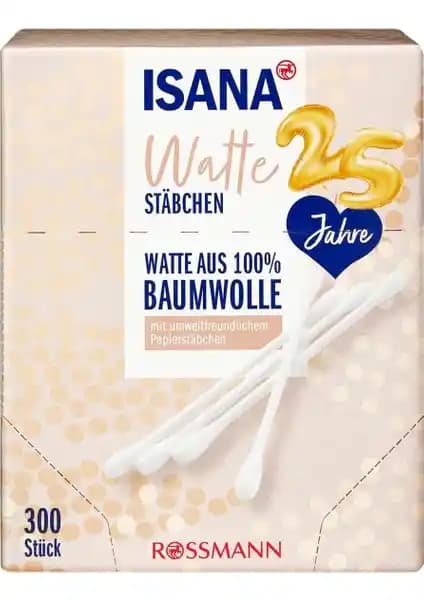 Isana Kulak Çubukları: %100 Pamuk, Klorsuz Ağartma ile Hassas Cilt için Güvenli Bakım