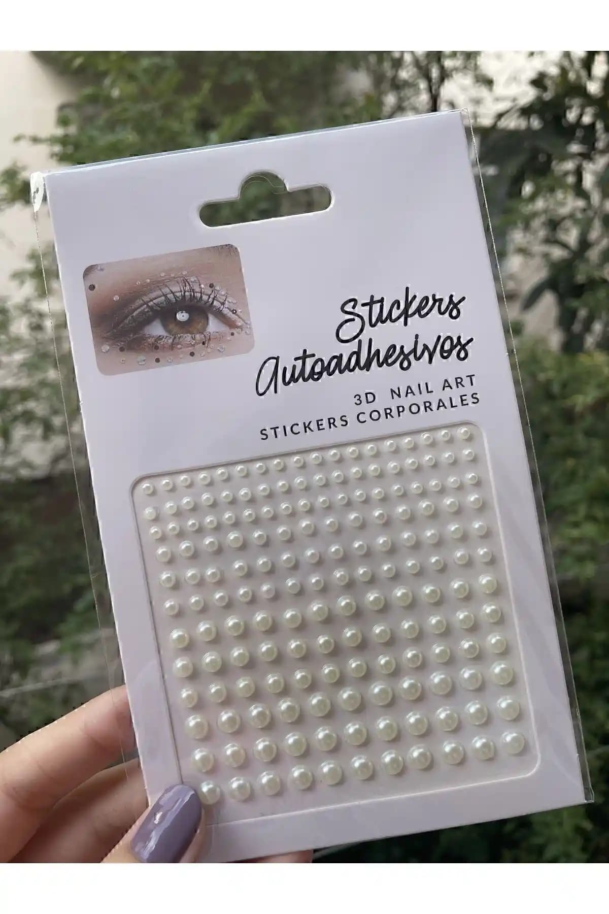 Kendinden Yapışkanlı Krem İnci Çıkartma Seti - Ekru, Modal Malzeme, Türkiye Menşei