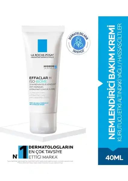 La Roche-Posay Effaclar H Iso Biome Nemlendirici Krem 40 ml: Yağlı Ciltler İçin Dengeleyici Bakım
