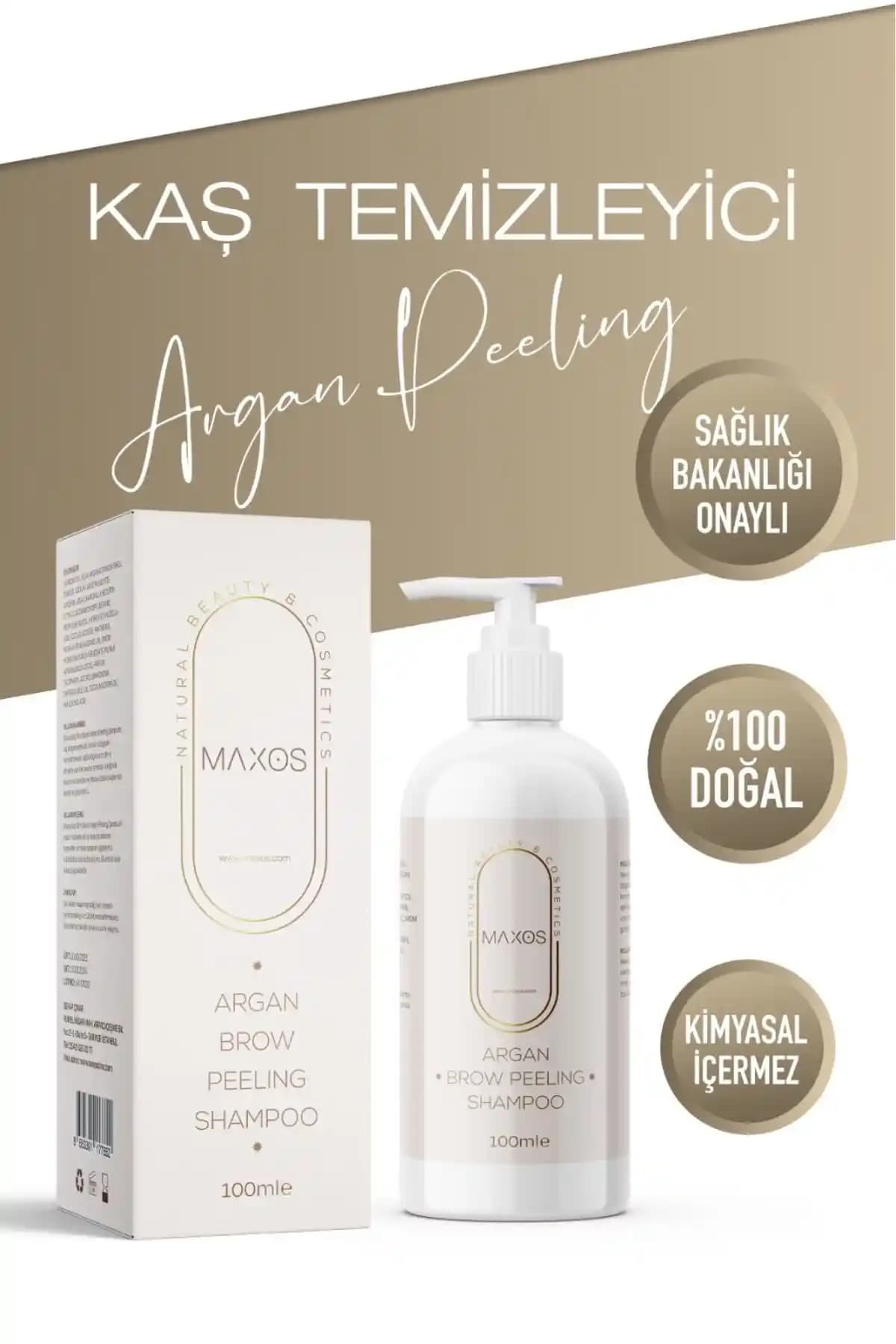 Maxos Kaş Temizleyici Argan Peeling ve Şampuan 100 ml – Derinlemesine Temizlik ve Besleme