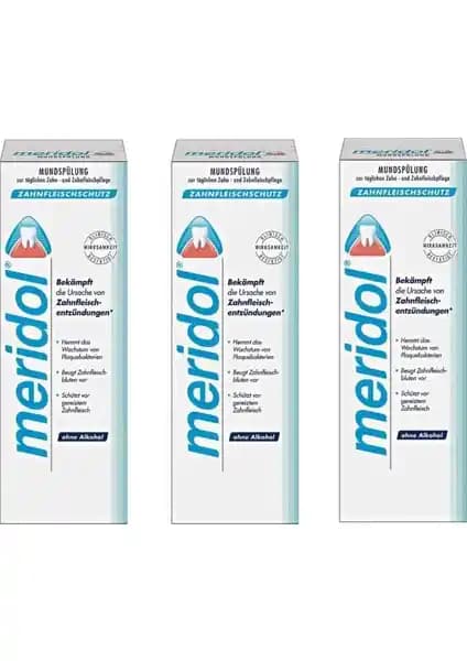 Meridol Ağız Bakım Suyu Üçlü Set (400 ml x 3) ile Bakteri Kontrolü ve Ferah Nefes