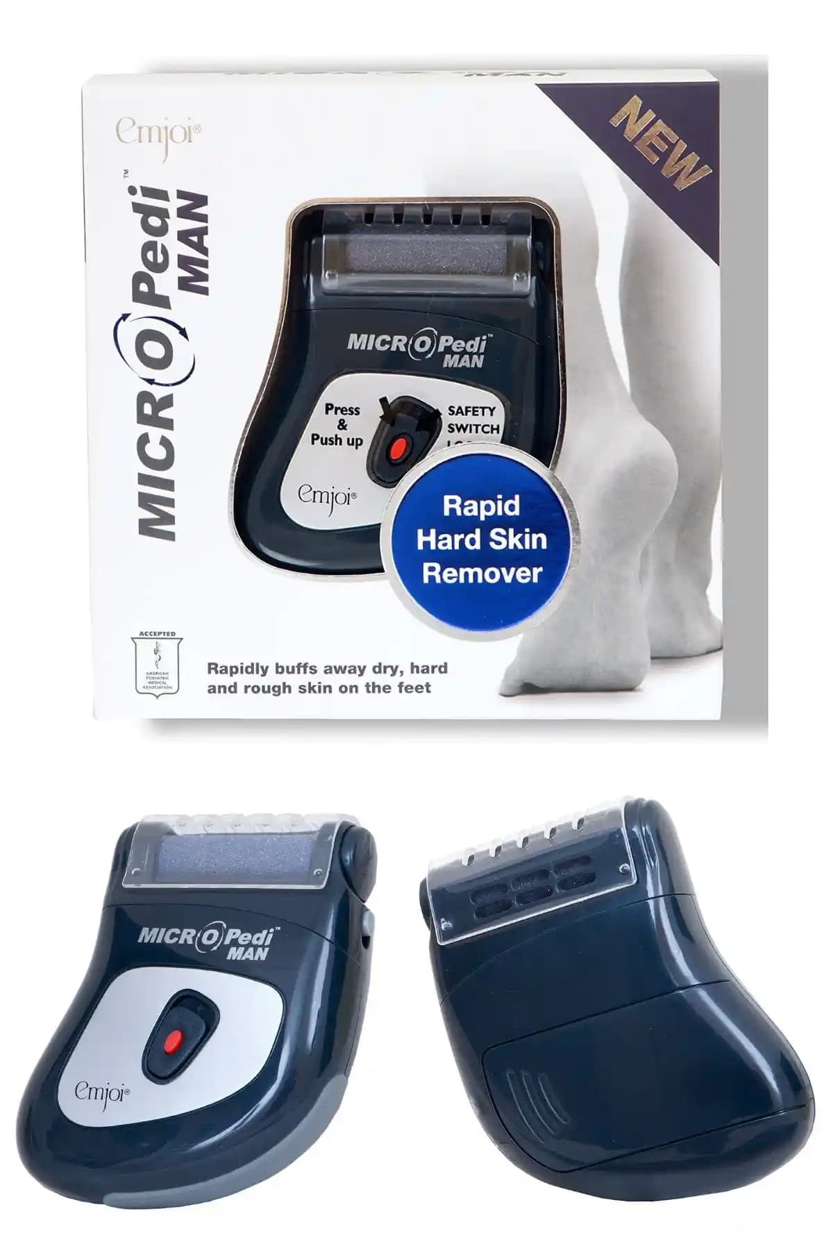 Micropedi Ayak Bakım Cihazı: Siyah Tasarımlı Sert Topuk ve Nasır Törpüsü, Evde Bakım İçin