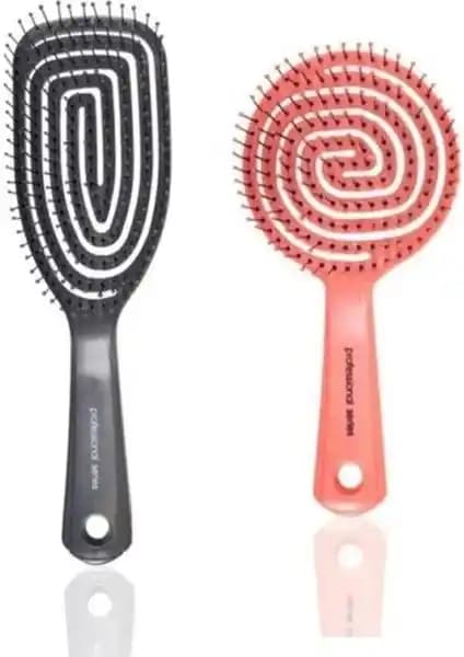 Nascita Pro Üç Boyutlu Saç Fırçası ile Pro Oval Saç Fırçası Seti - Ergonomik ve Isıya Dayanıklı Tasarım