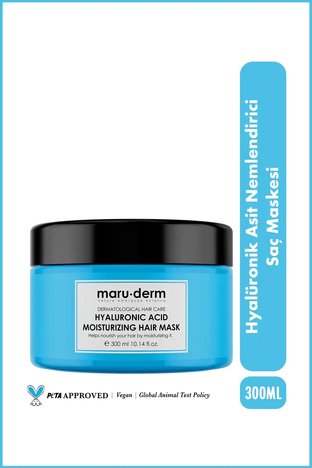 Nem veren Hyaluronik asitli saç maskesiyle tüm saç tiplerinde kolay tarama ve canlanma