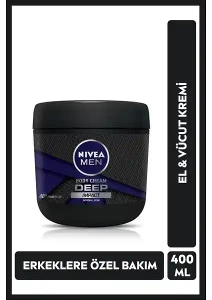 NIVEA Men Deep Impact El ve Vücut Kremi: Derin Nem, Yağsız Ferahlık ve Erkeksi Koku