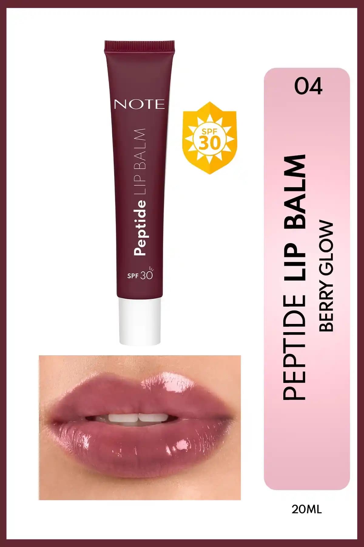 Note Cosmetics Peptit Dudak Nemlendiricisi SPF 30 Berry Glow Mor (04) – İnceleme
