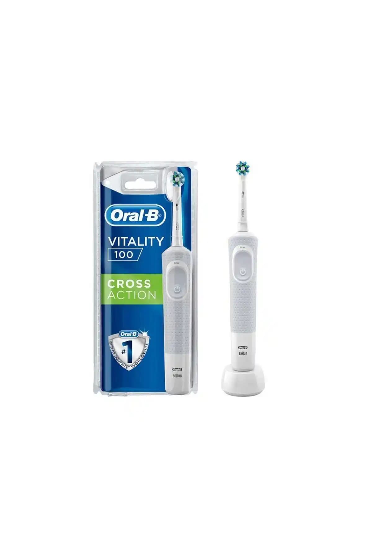 Oral-B Vitality D100 Şarj Edilebilir Cross Action White Diş Fırçası 2 Dakikalık Zamanlayıcı