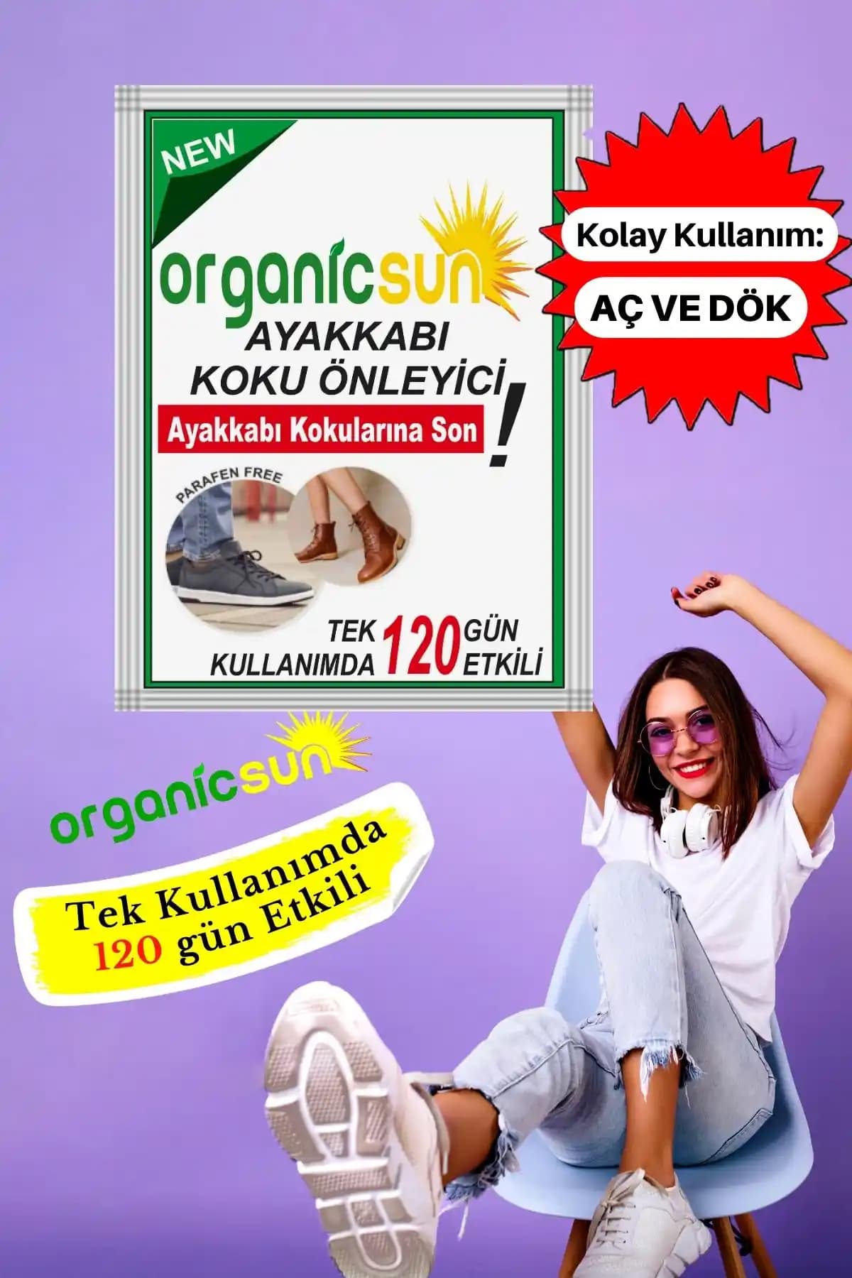 Organicsun Ayakkabı Tozu ile 120 Gün Kokuyu Kontrol Edin: Kolay Uygulama ve Tazelik