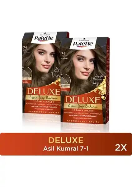 Palette Deluxe 7-1 Asil Kumral Saç Boyası X2: Kremsi Formül, Kalıcı Renk ve Bakım