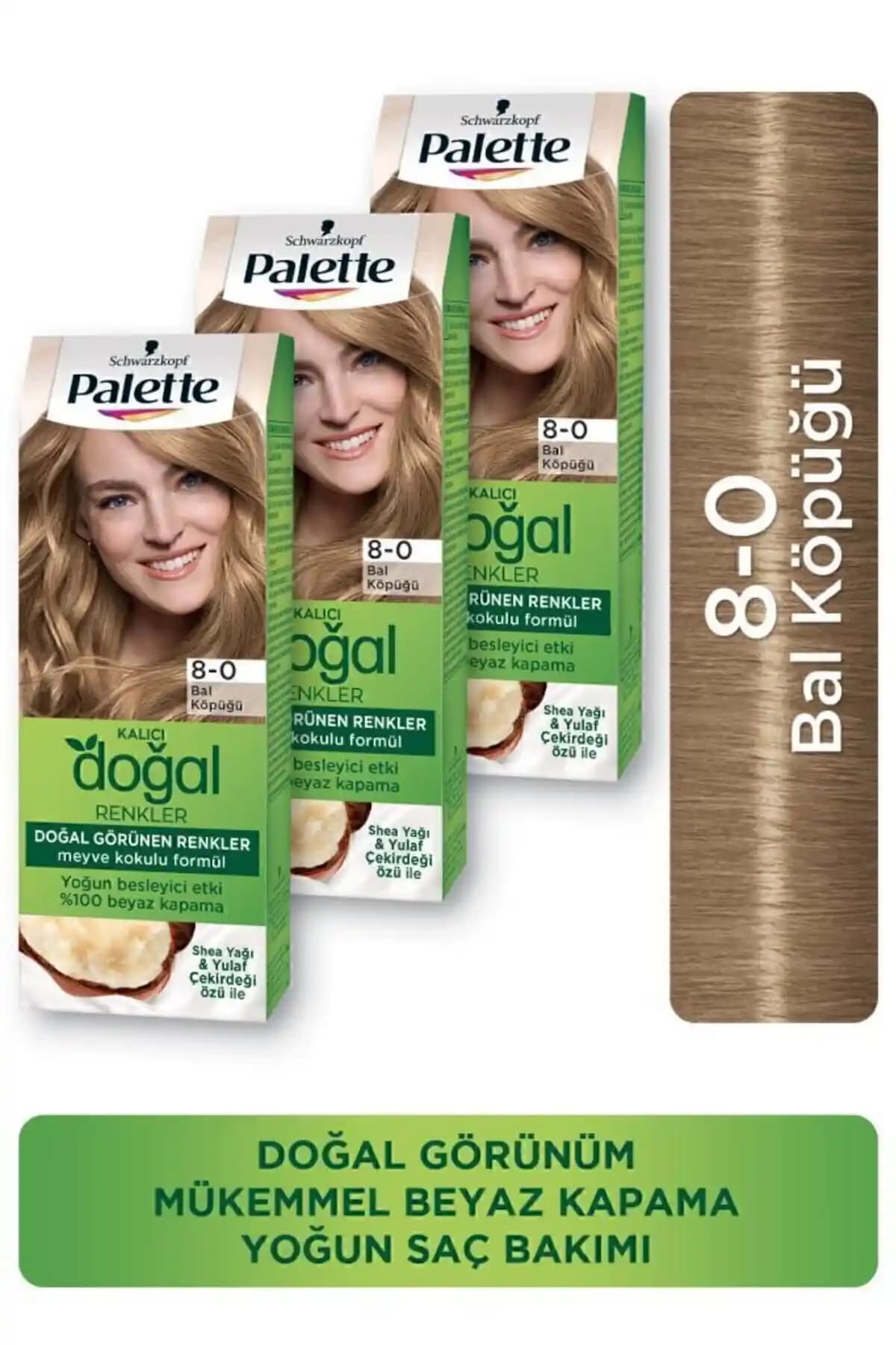 Palette Kalıcı Doğal Bal Köpüğü Saç Boyası - Shea Yağı ve Yulaf Özüyle Nemlendirme