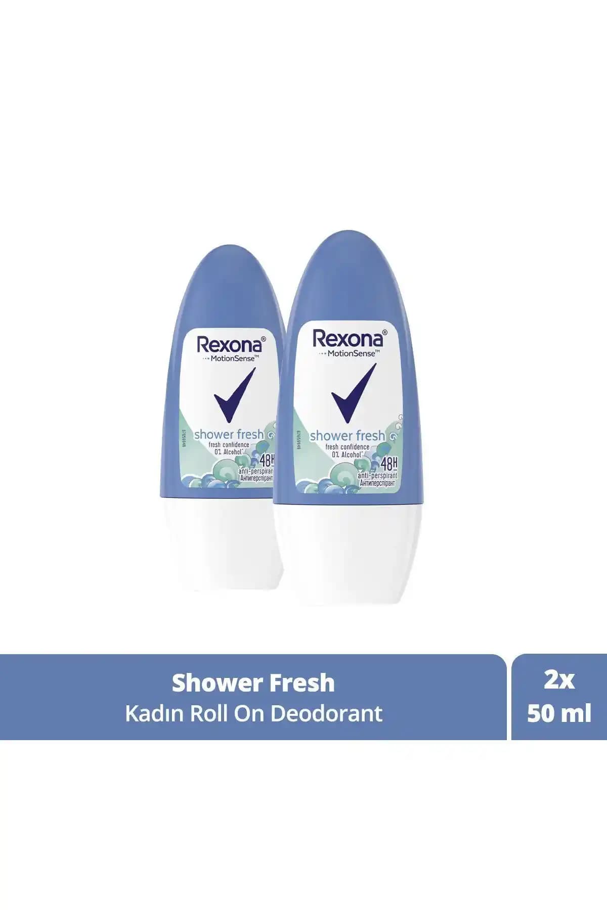 Rexona Kadın Roll-On Deodorant 72 Saat Koku ve Kuru Kalma Koruması, Alkol İçermeyen