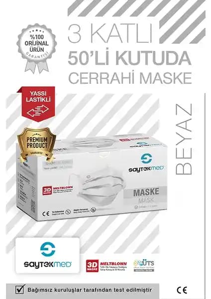SaytekMed Meltblown Filtreli 3 Katlı Cerrahi Maske ile Konfor ve Güvenli Koruma
