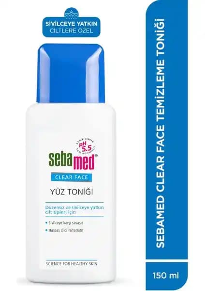 Sebamed Clear Face Tonik: Akne Eğilimli ve Karma Ciltler İçin Gözenek Sıkılaştırıcı 150 ml