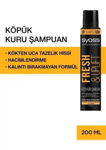 Syoss Fresh & Uplift Köpük Kuru Şampuan: Yağlı Saçlar için Hacim ve Temizliğin Çözümü