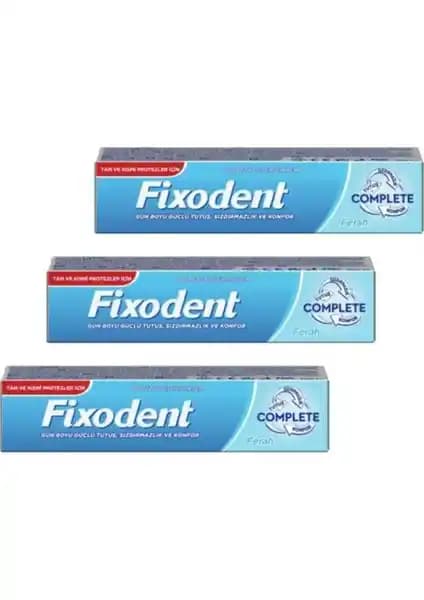 Üçlü paketli Fixodent Complate Fresh ile diş yapıştırıcısı için hızlı, ferah deneyim