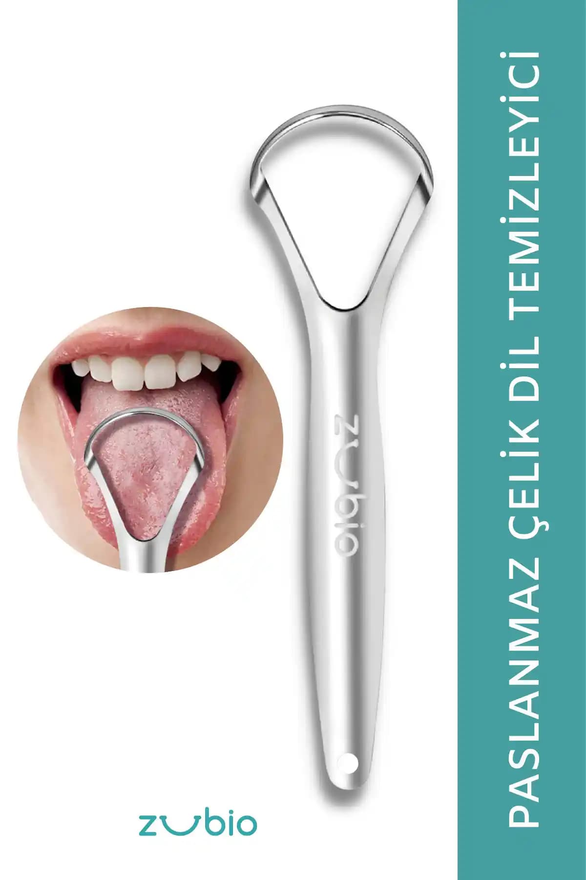 Zubio Paslanmaz Çelik Dil Temizleyici: Dayanıklı ve Pratik Ağız Hijyeni Çözümü