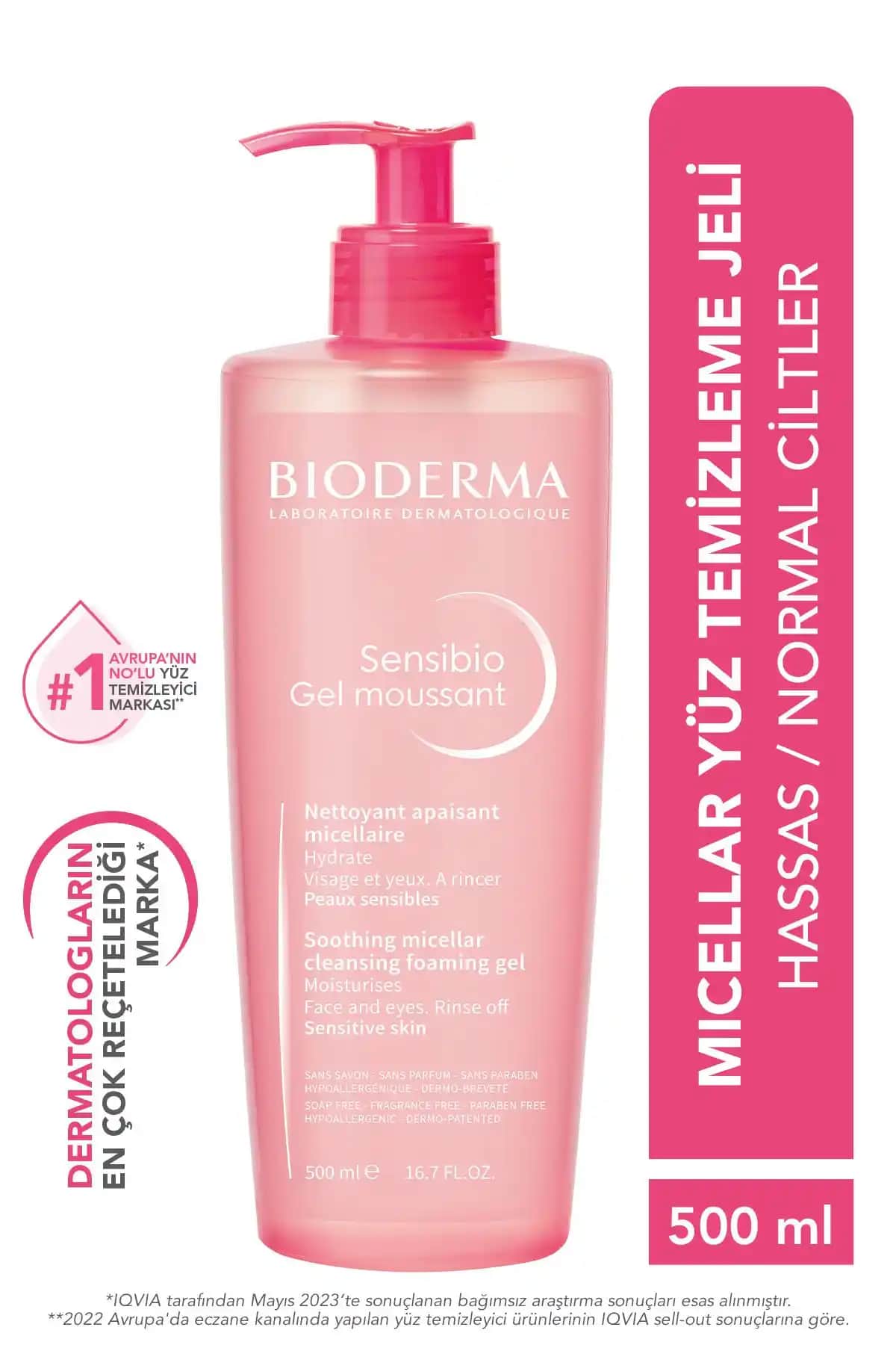 Bioderma Pembe Yüz Yıkama Jeli: Hassas ve Tahriş Olmayan Ciltler İçin Temizlik Çözümü