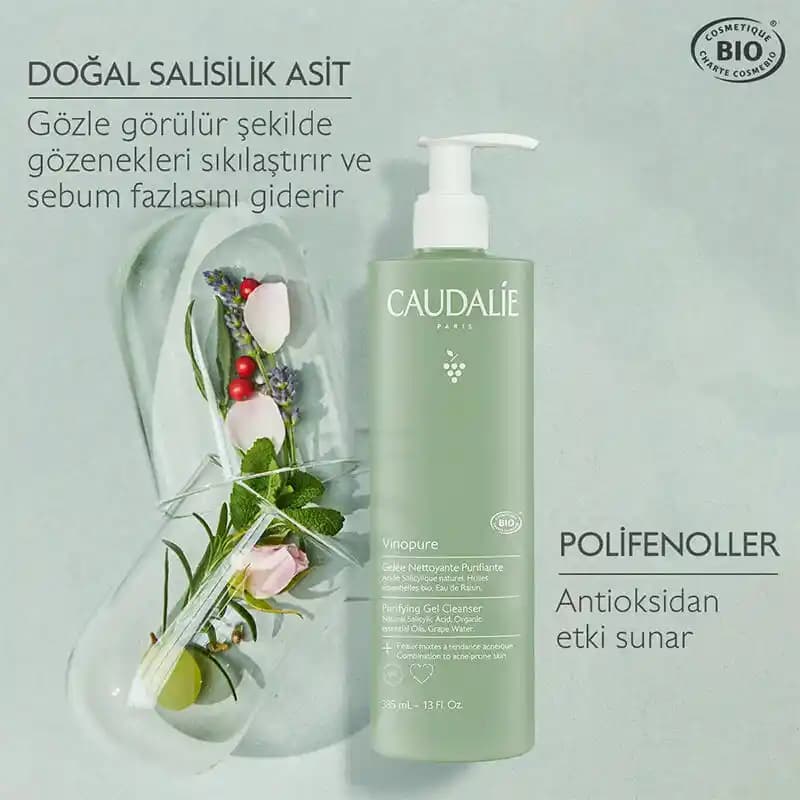 Caudalie Vinopure Temizleme Jeli: Doğal ve Etkili Yağlı Cilt Temizliği Çözümü