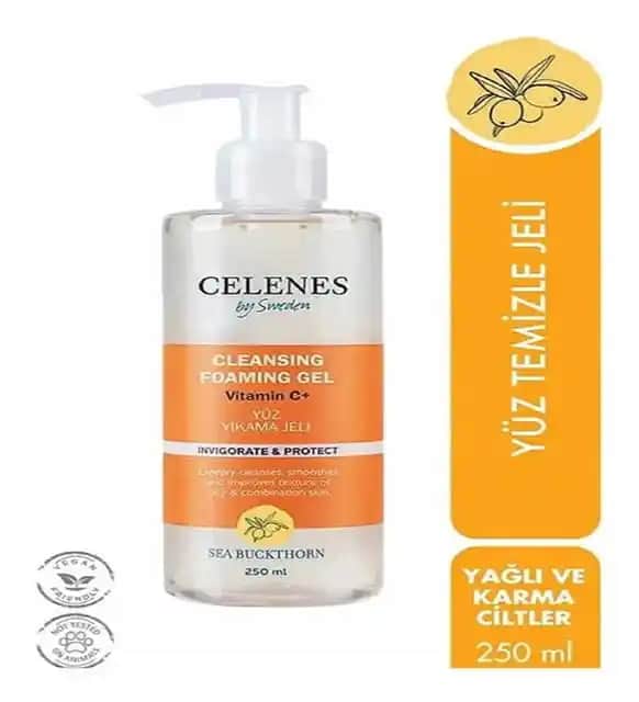 Celenes Sea Buckthorn Yüz Yıkama Jeli 250 ml Doğal ve Etkili Cilt Temizliği İçin