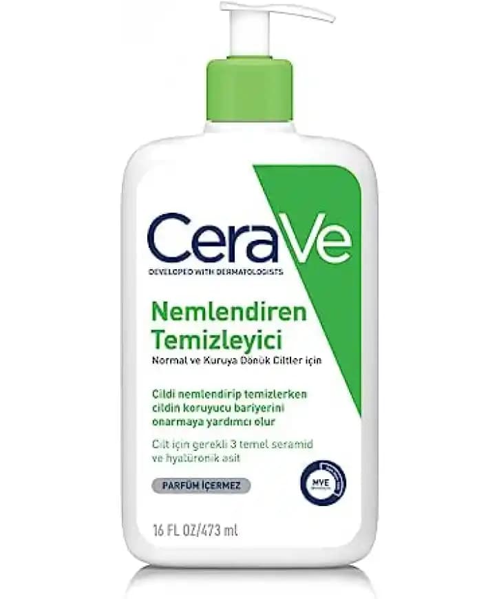 CeraVe Nemlendiren Temizleyici 473 ml: Hassas ve Kuru Ciltler İçin Günlük Bakım Çözümü