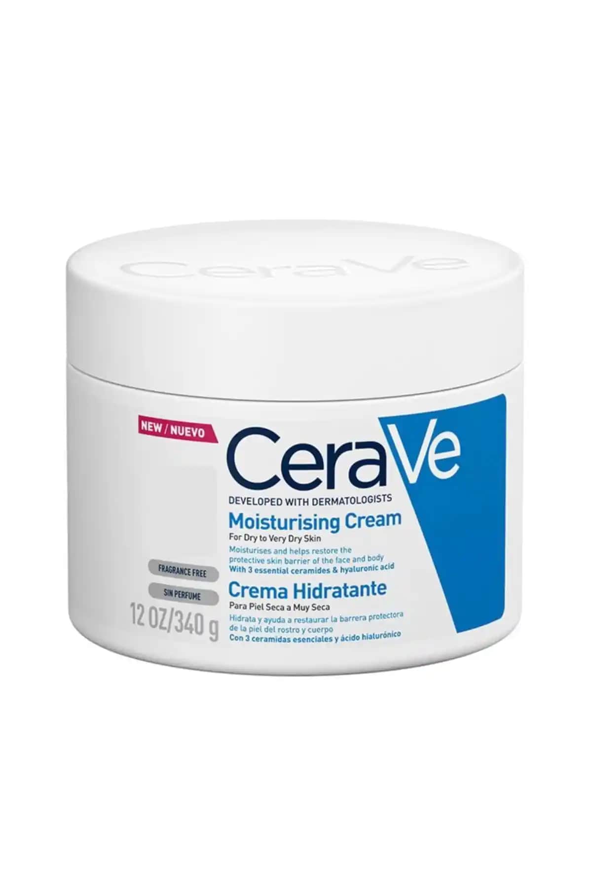 CeraVe Nemlendirici Krem 340 Gr: Kuru ve Çok Kuru Ciltler İçin Güçlü Nemlendirme Çözümü