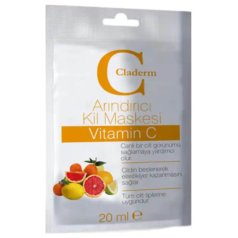Claderm C Vitamini Kil Maskesi: Cilt Parlaklığı ve Canlılık İçin Etkili Bir Bakım Ürünü