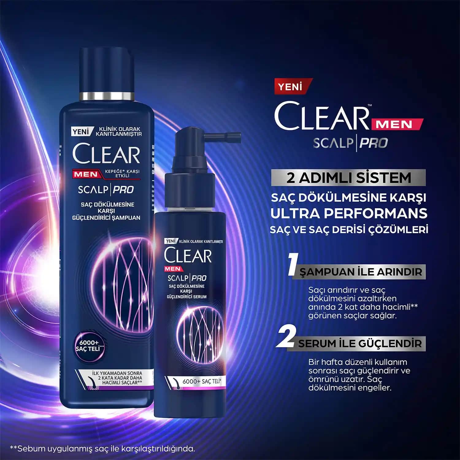 Clear Scalp Pro Saç Dökülmesine Karşı Güçlendiren ve Derinlemesine Bakım Sağlayan Ürünler