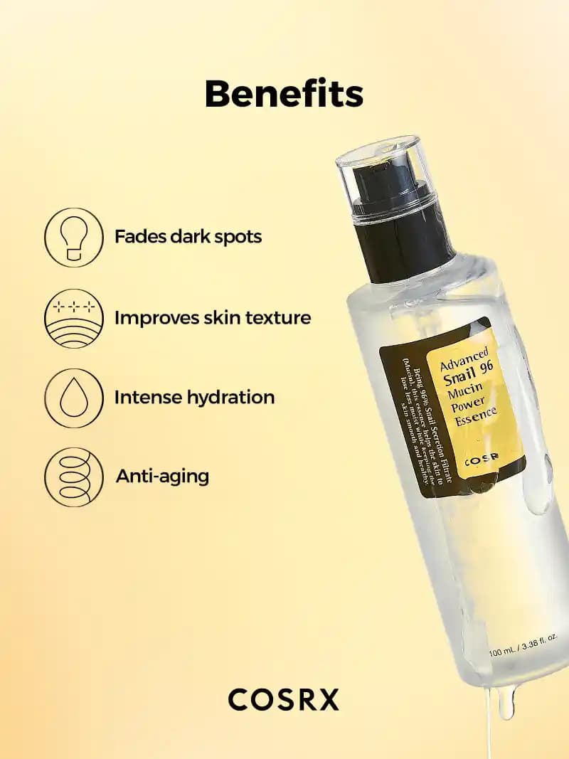 COSRX Snail 96 Mucin Power Essence ile doğal cilt yenileme ve parlaklık sağlama