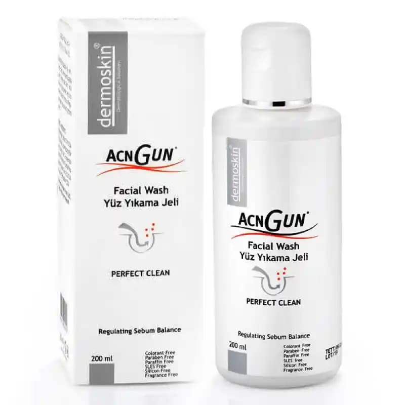 Dermoskin Acgun Yüz Yıkama Jeli: Akne ve Yağlı Ciltler İçin Derinlemesine Temizlik Çözümü