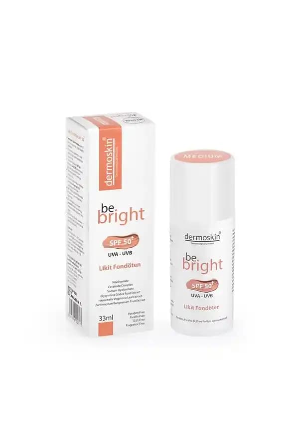 Dermoskin Be Bright Fondöten: Yüksek SPF ile Güçlü ve Doğal Makyaj Ürünü