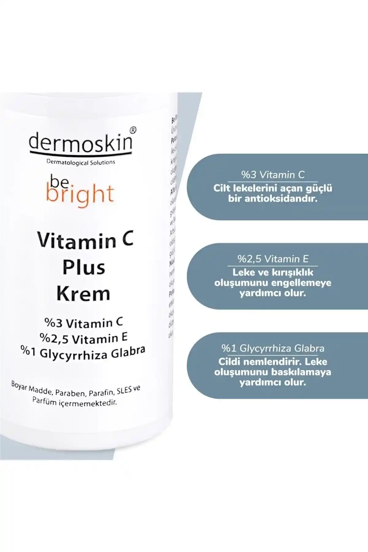 Dermoskin Vitamin C Plus Krem: Cilt Aydınlatma ve Koruma İçin Güçlü Bir Seçenek