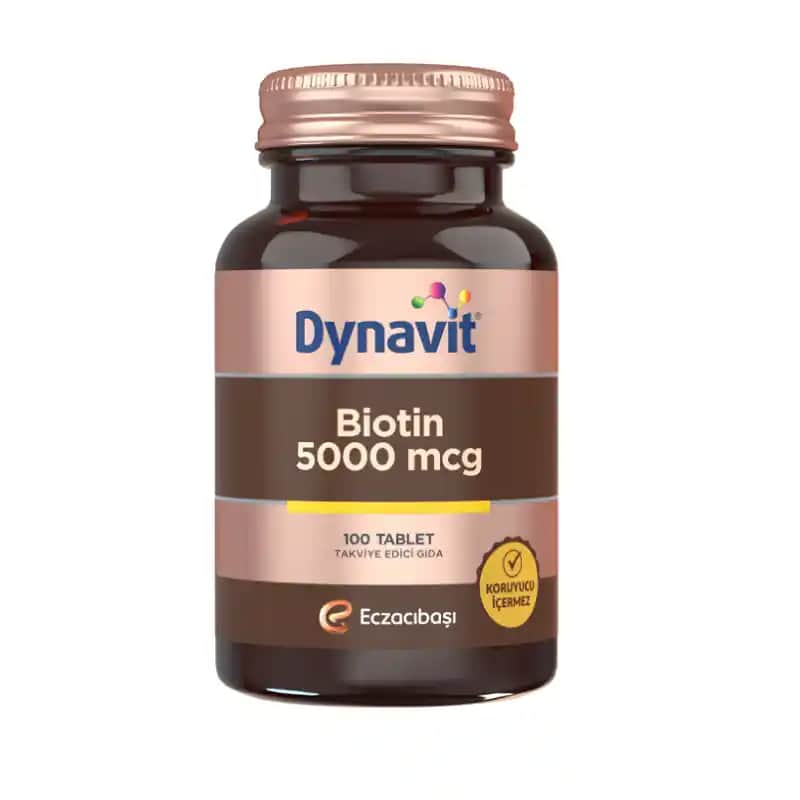 Dynavit Biotin 5000 mcg ile Saç, Cilt ve Tırnak Sağlığını Güçlendirin
